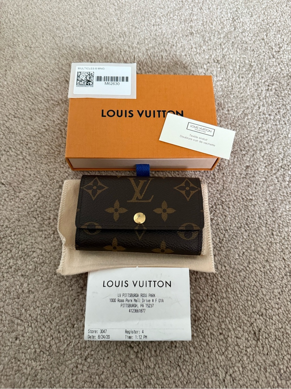 Louis Vuitton Monogram Canvas 6 Key Ring